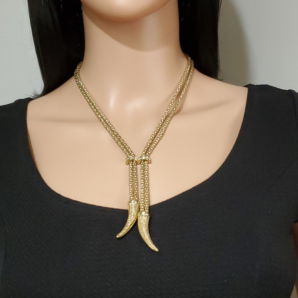 Bijoux Terner Gold Tone Talon Necklace